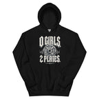 Gym Hoodie "0 Girls - 2 Plates" – Unisex Streetwear, S–5XL | Black Ursus