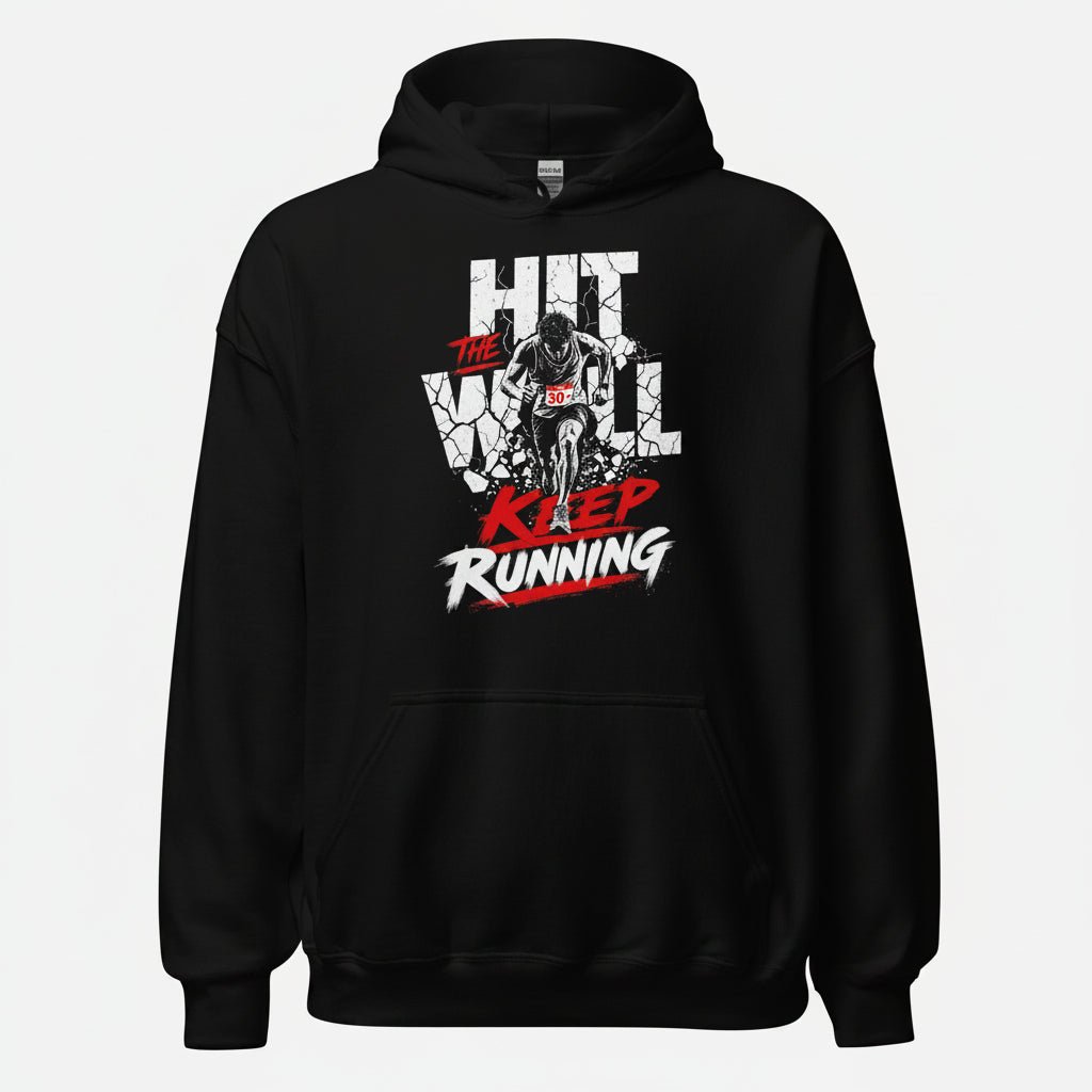 Gym Hoodie "HIT THE WALL" - Streetwear - size_range | Black Ursus