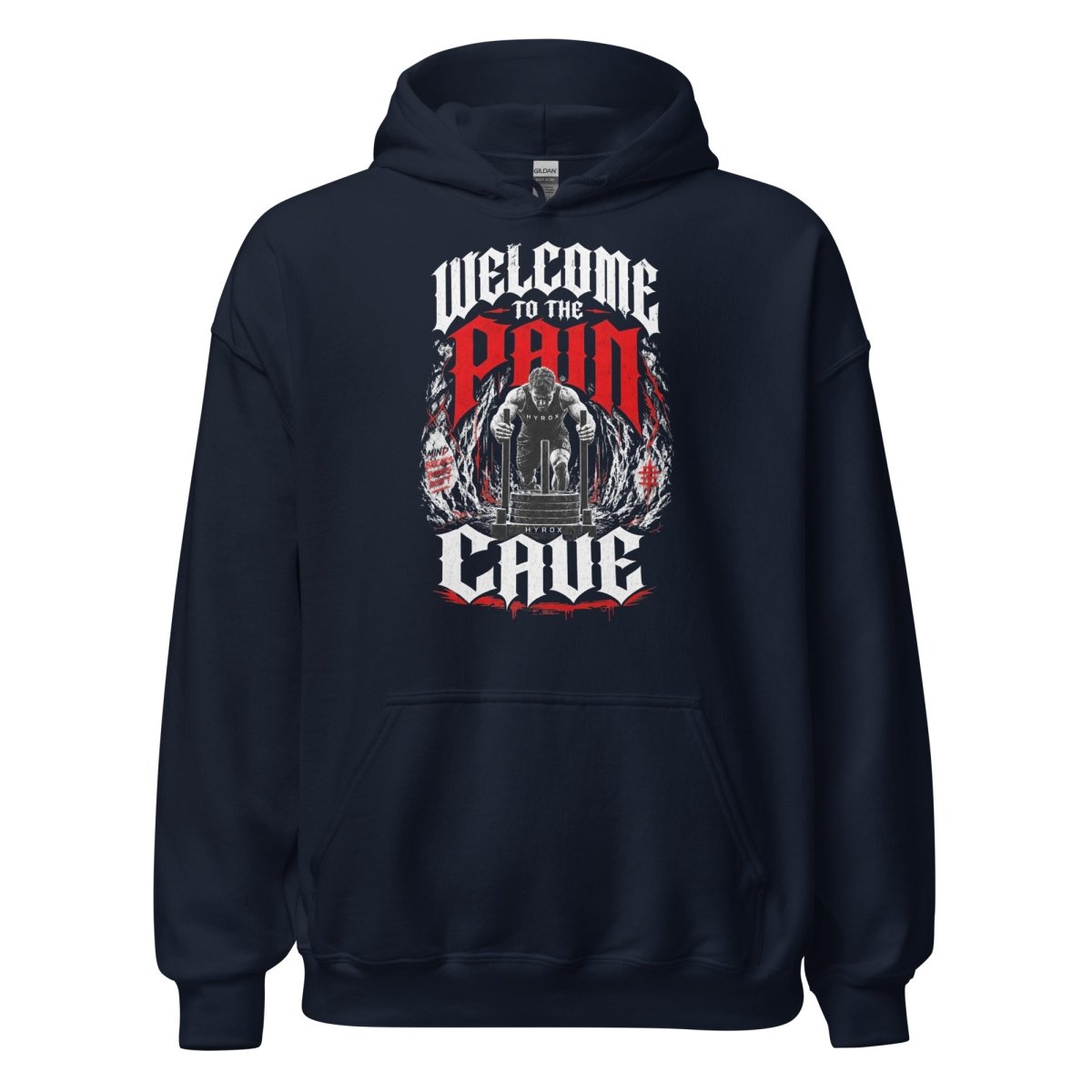Gym Hoodie "PAIN CAVE" - Streetwear - size_range | Black Ursus
