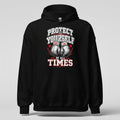 Gym Hoodie "PROTECT YOURSELF" - Streetwear - size_range | Black Ursus