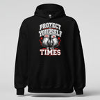 Gym Hoodie "PROTECT YOURSELF" - Streetwear - size_range | Black Ursus