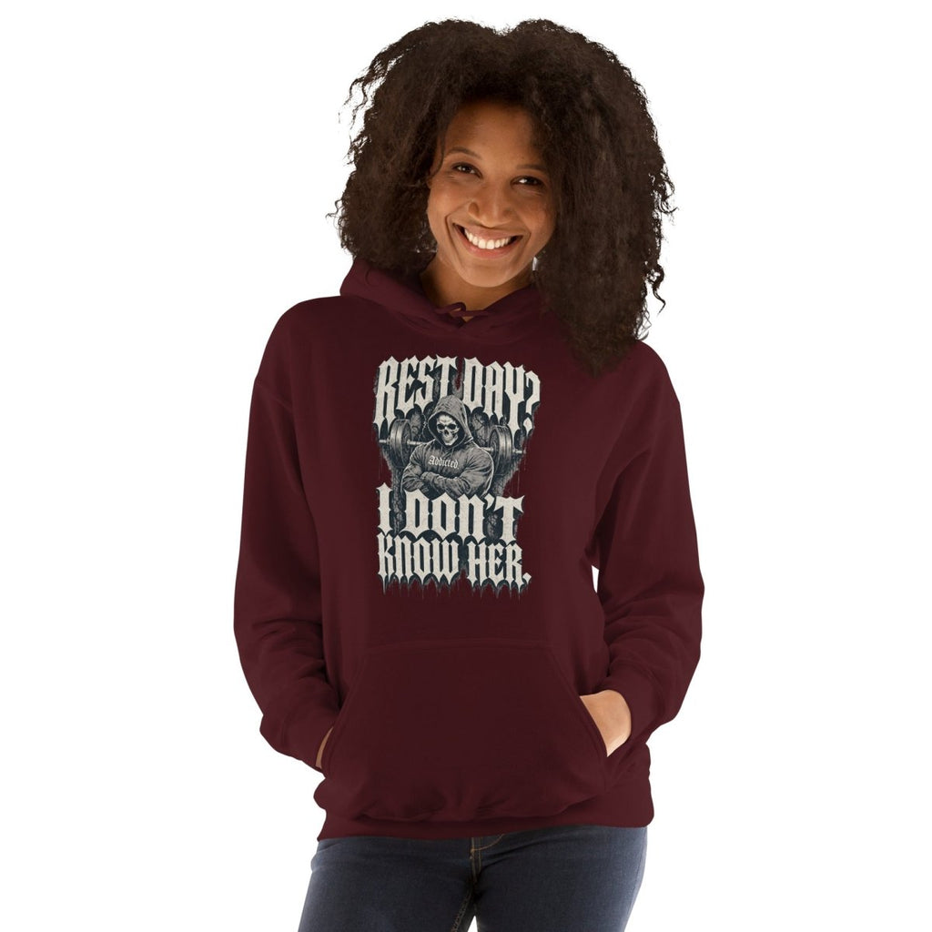 Gym Hoodie "REST DAY" – Unisex Streetwear, S–5XL | Black Ursus - Streetwear - size_range | Black Ursus
