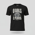 Gym T-Shirt "0 Girls- 2Plates" – Unisex, 180g, S–5XL | Black Ursus - Streetwear - size_range | Black Ursus