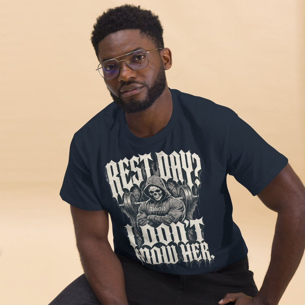 Gym T-Shirt "REST DAY" – Unisex, 180g, S–5XL | Black Ursus - Streetwear - size_range | Black Ursus