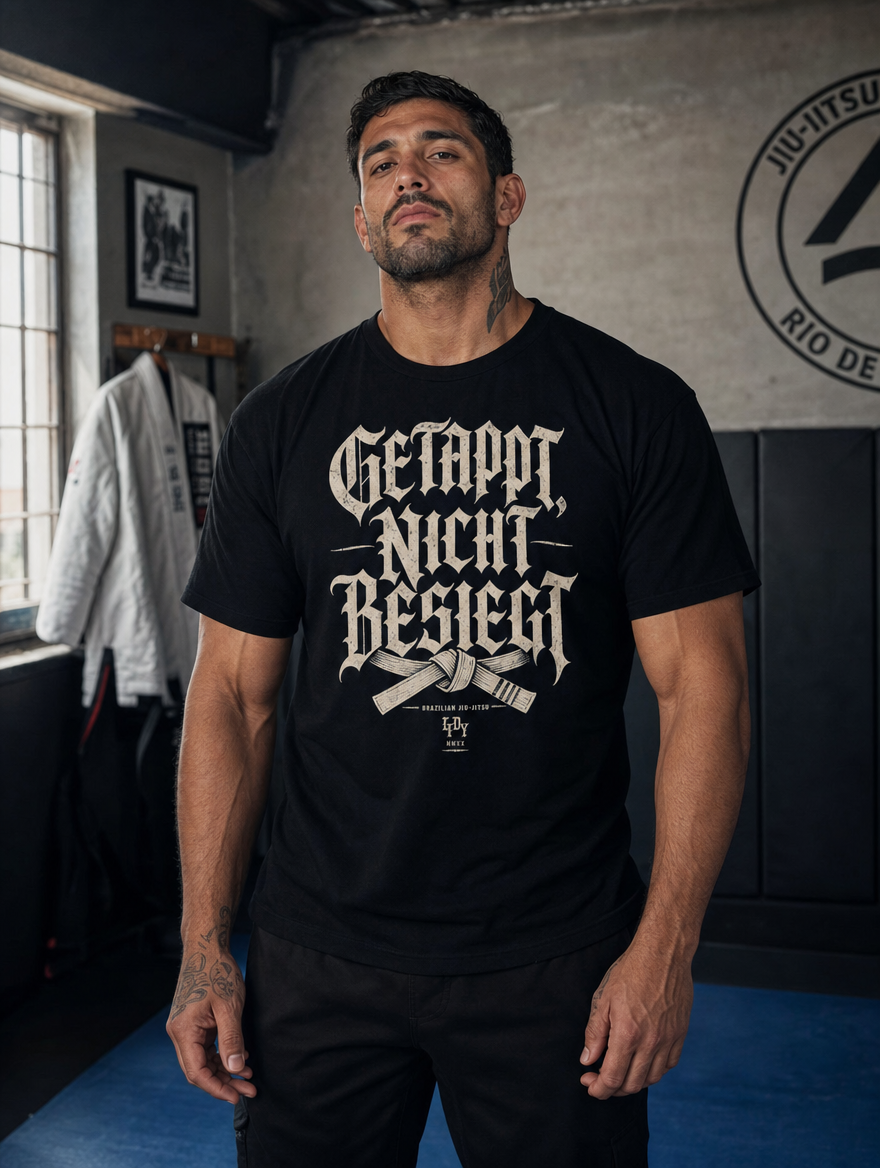 T-Shirt "GETAPPT, NICHT BESIEGT" – BJJ & Jiu-Jitsu S–5XL | Black Ursus