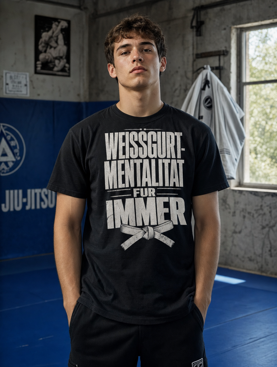 T-Shirt "WEISSGURT-MENTALITÄT" – BJJ & Jiu-Jitsu S–5XL | Black Ursus