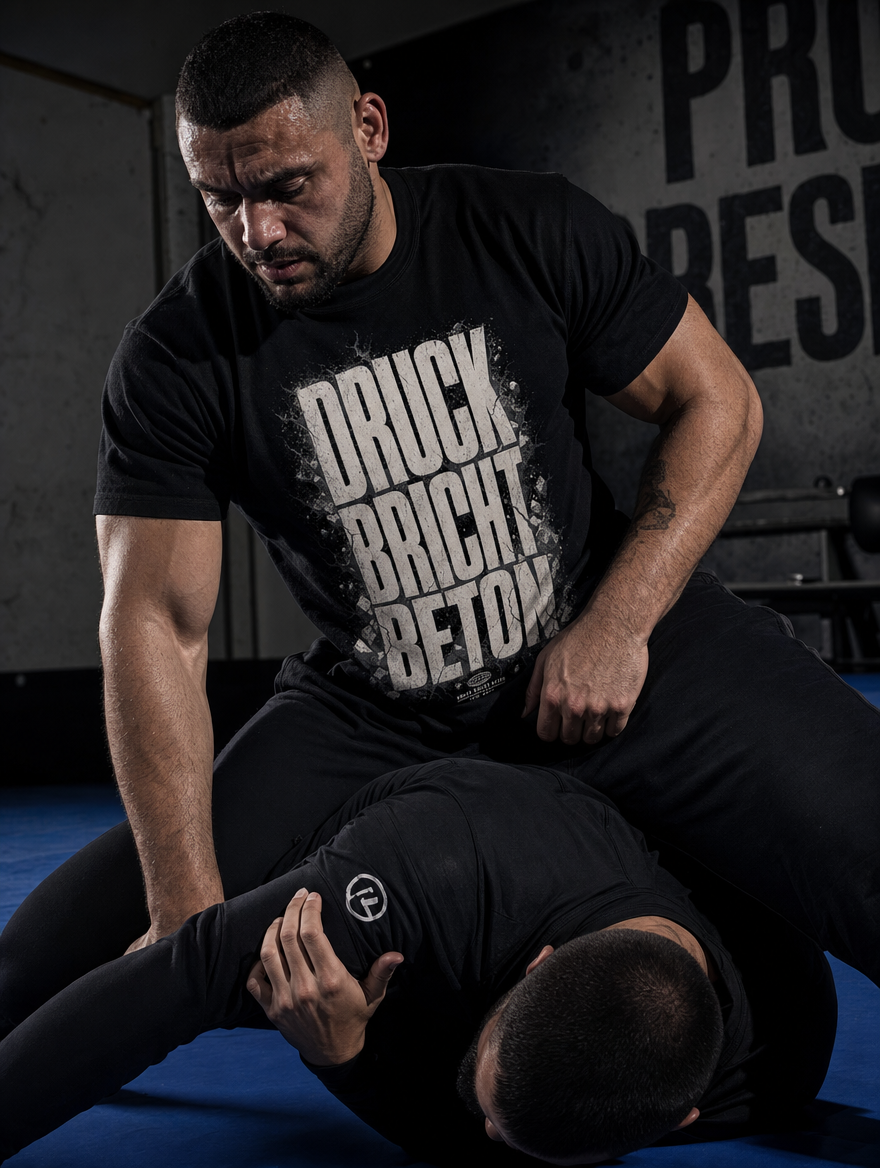 T-Shirt "DRUCK BRICHT BETON" – BJJ & Jiu-Jitsu S–5XL | Black Ursus