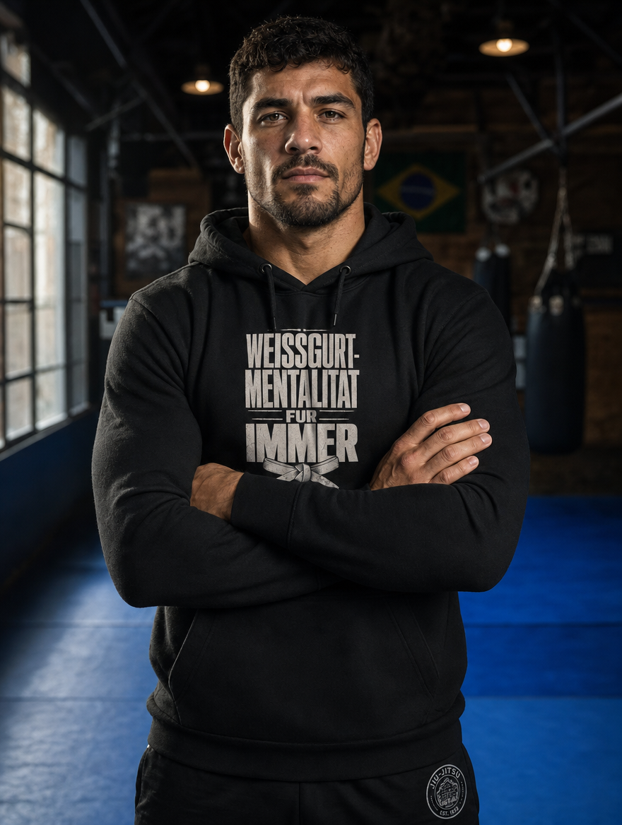Hoodie "WEISSGURT-MENTALITÄT" – BJJ & Jiu-Jitsu | Black Ursus
