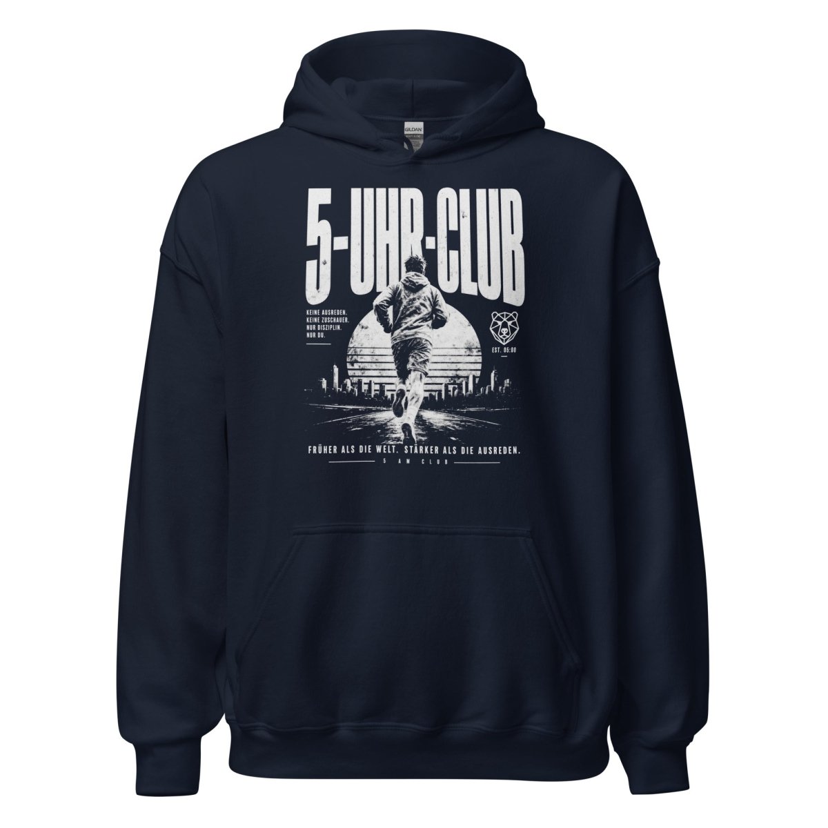 Hoodie "5-Uhr-Club" – Running & Laufen S–5XL | Black Ursus - Streetwear - S–5XL | Black Ursus