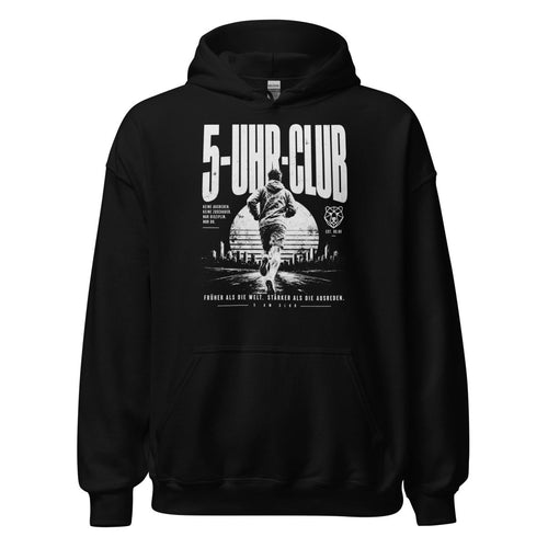 Hoodie "5-Uhr-Club" – Running & Laufen S–5XL | Black Ursus - Streetwear - size_range | Black Ursus