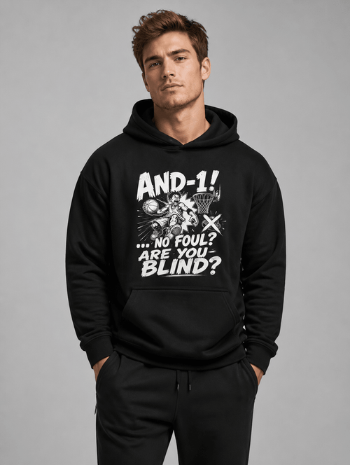 Hoodie "AND 1" – Basketball Streetwear S–5XL | Black Ursus - Streetwear - size_range | Black Ursus