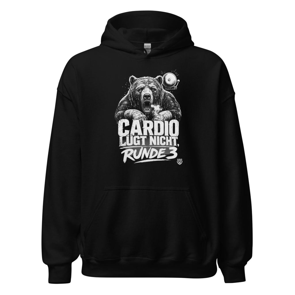 Hoodie "Cardio Lügt Nicht, Runde 3" – Boxen & Kickboxen S–5XL | Black Ursus - Streetwear - S–5XL | Black Ursus