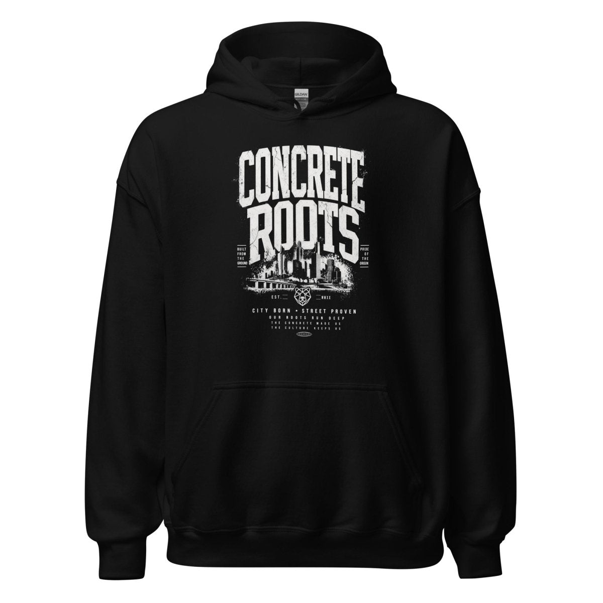 Hoodie "Concrete Roots" – Urban Streetwear S–5XL | Black Ursus - Streetwear - size_range | Black Ursus