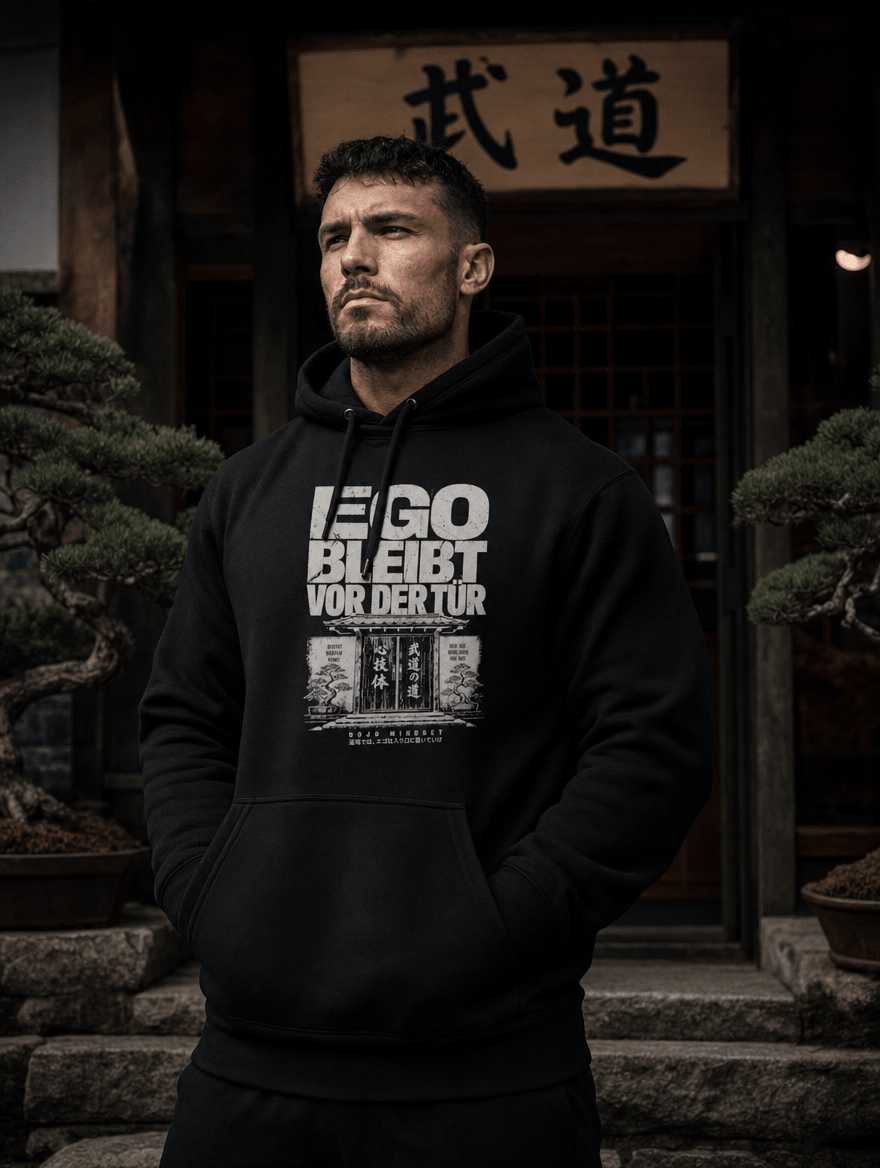 Hoodie "Ego bleibt vor der Tür" – BJJ & Jiu-Jitsu S–5XL | Black Ursus - Streetwear - size_range | Black Ursus