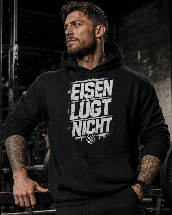 Hoodie "Eisen lügt nicht" – Gym & Bodybuilding S–5XL | Black Ursus - Streetwear - size_range | Black Ursus