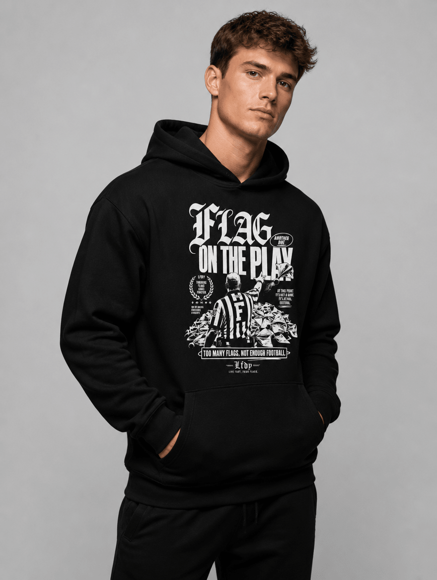 Hoodie "Flag on the Play" – Football Streetwear S–5XL | Black Ursus - Streetwear - size_range | Black Ursus