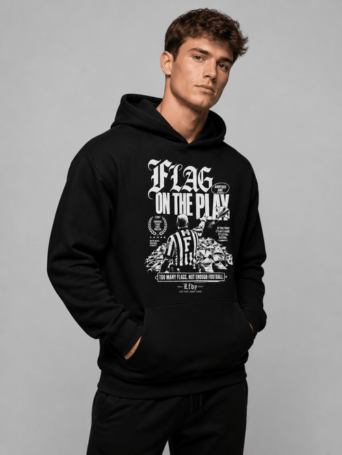 Hoodie "Flag on the Play" – Football Streetwear S–5XL | Black Ursus - Streetwear - size_range | Black Ursus