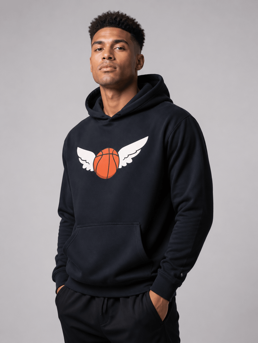 Hoodie "Flying Basketball" – Basketball Streetwear S–5XL | Black Ursus - Streetwear - size_range | Black Ursus