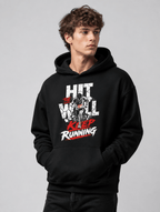 Hoodie "HIT THE WALL" – Running & Laufen S–5XL | Black Ursus - Streetwear - size_range | Black Ursus
