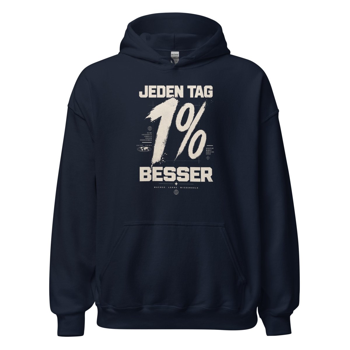 Hoodie "JEDEN TAG 1% BESSER" – BJJ & Jiu-Jitsu S–5XL | Black Ursus - Streetwear - size_range | Black Ursus