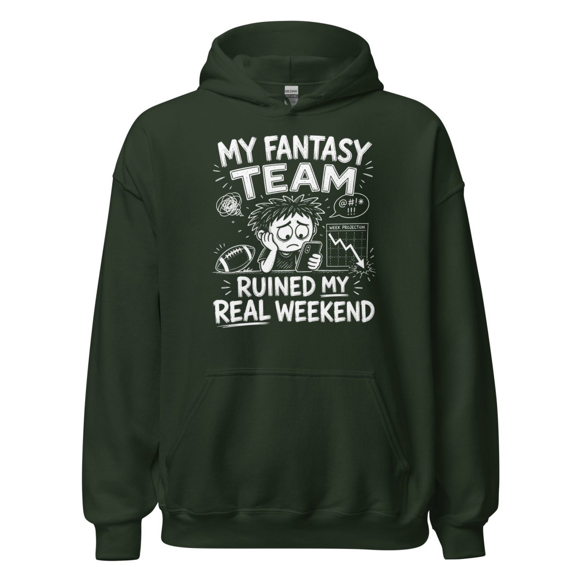Hoodie "MY FANTASY" – Football Streetwear S–5XL | Black Ursus - Streetwear - size_range | Black Ursus