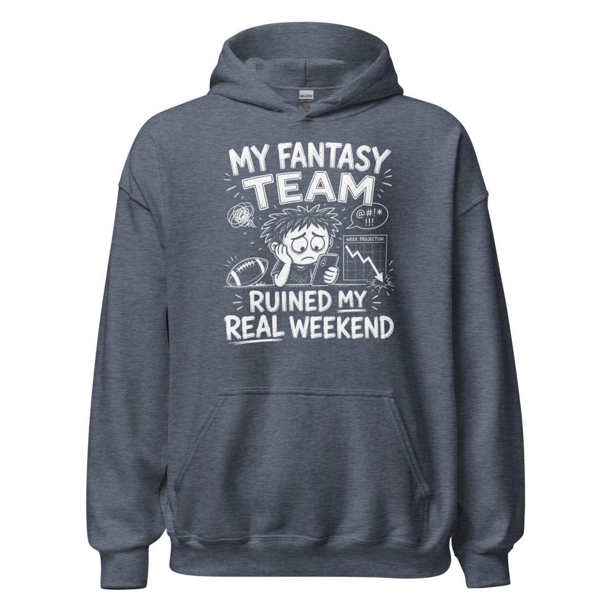 Hoodie "MY FANTASY" – Football Streetwear S–5XL | Black Ursus - Streetwear - size_range | Black Ursus