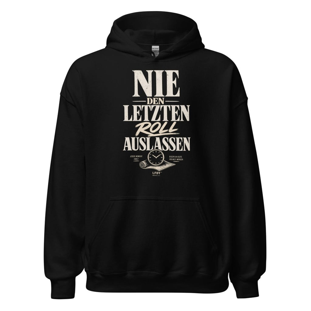 Hoodie "NIE DEN LETZTEN ROLL AUSLASSEN" – BJJ & Jiu-Jitsu S–5XL | Black Ursus - Streetwear - size_range | Black Ursus