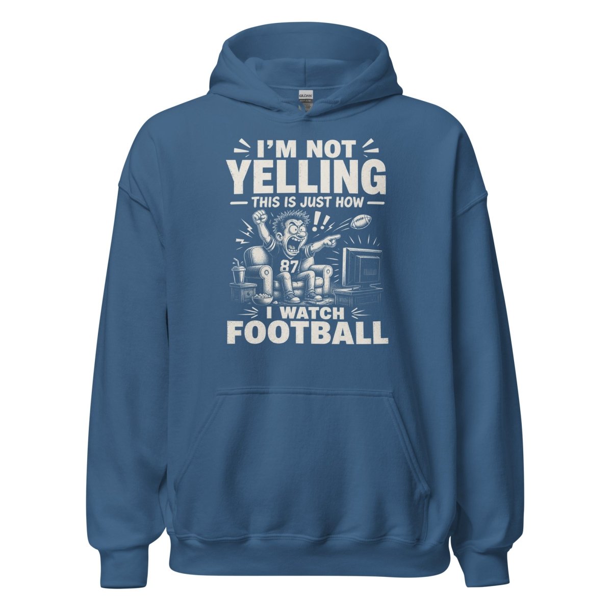 Hoodie "NOT YELLING" – Football Streetwear S–5XL | Black Ursus - Streetwear - size_range | Black Ursus