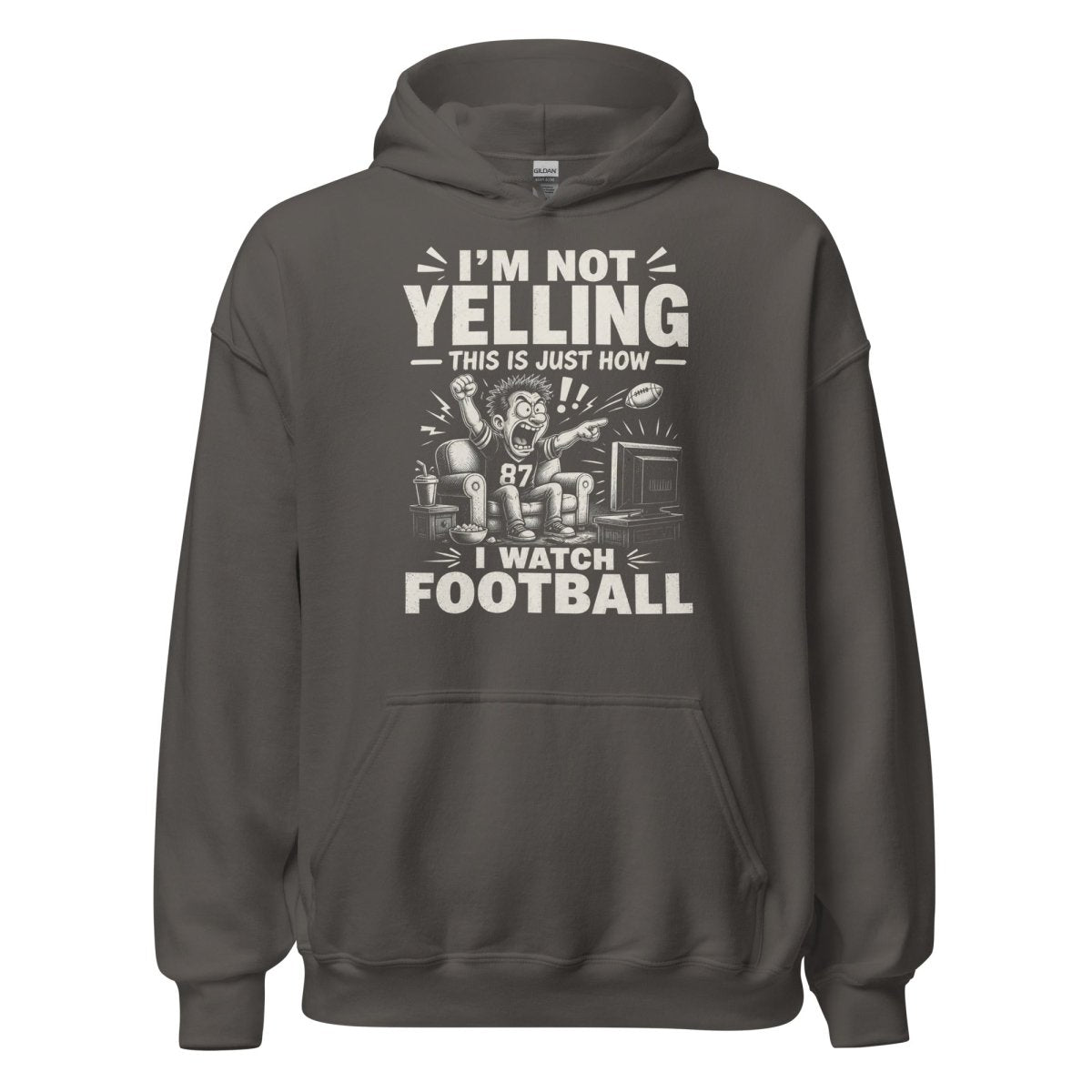 Hoodie "NOT YELLING" – Football Streetwear S–5XL | Black Ursus - Streetwear - size_range | Black Ursus
