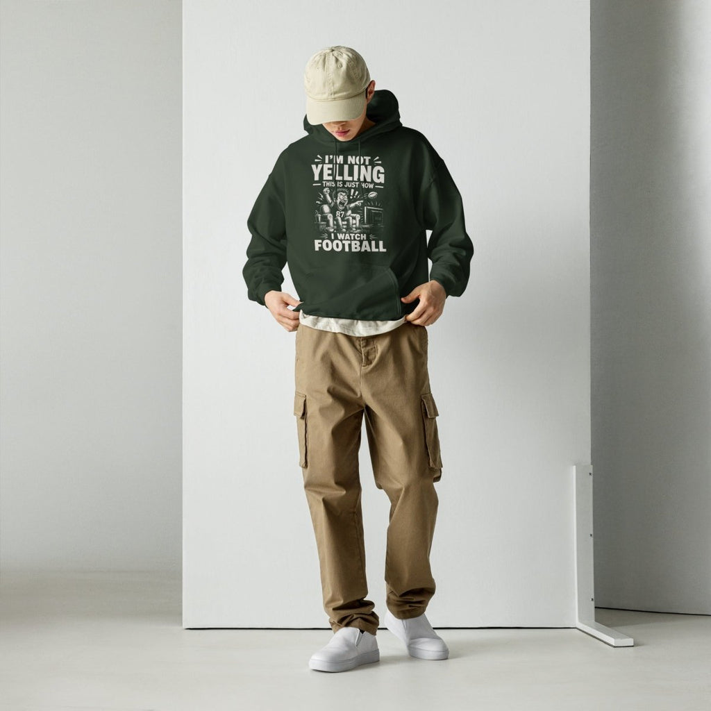 Hoodie "NOT YELLING" – Football Streetwear S–5XL | Black Ursus - Streetwear - size_range | Black Ursus