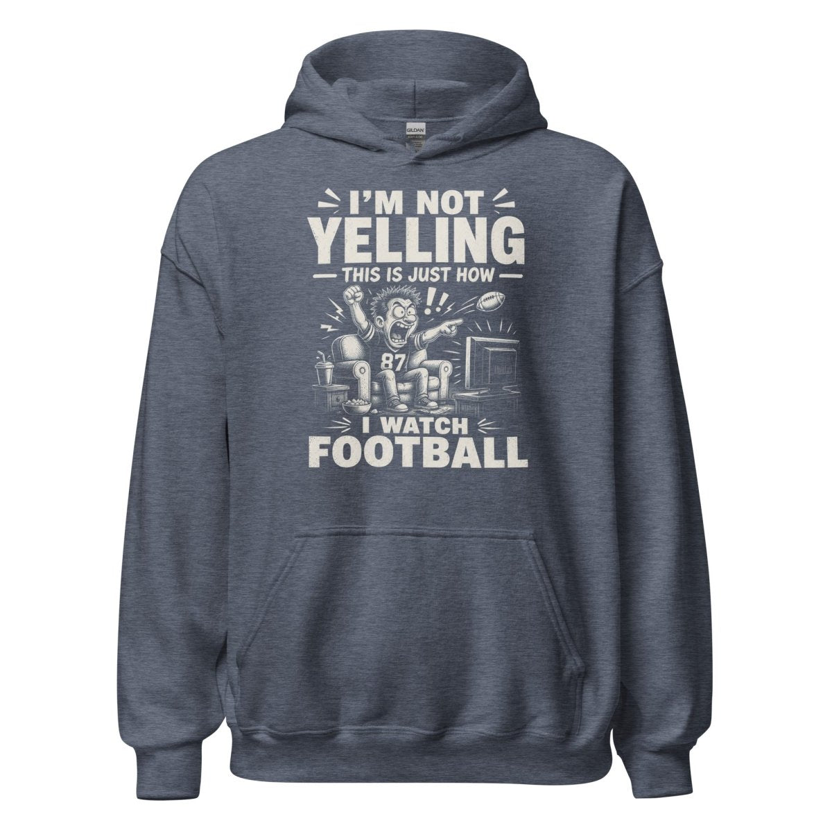Hoodie "NOT YELLING" – Football Streetwear S–5XL | Black Ursus - Streetwear - size_range | Black Ursus