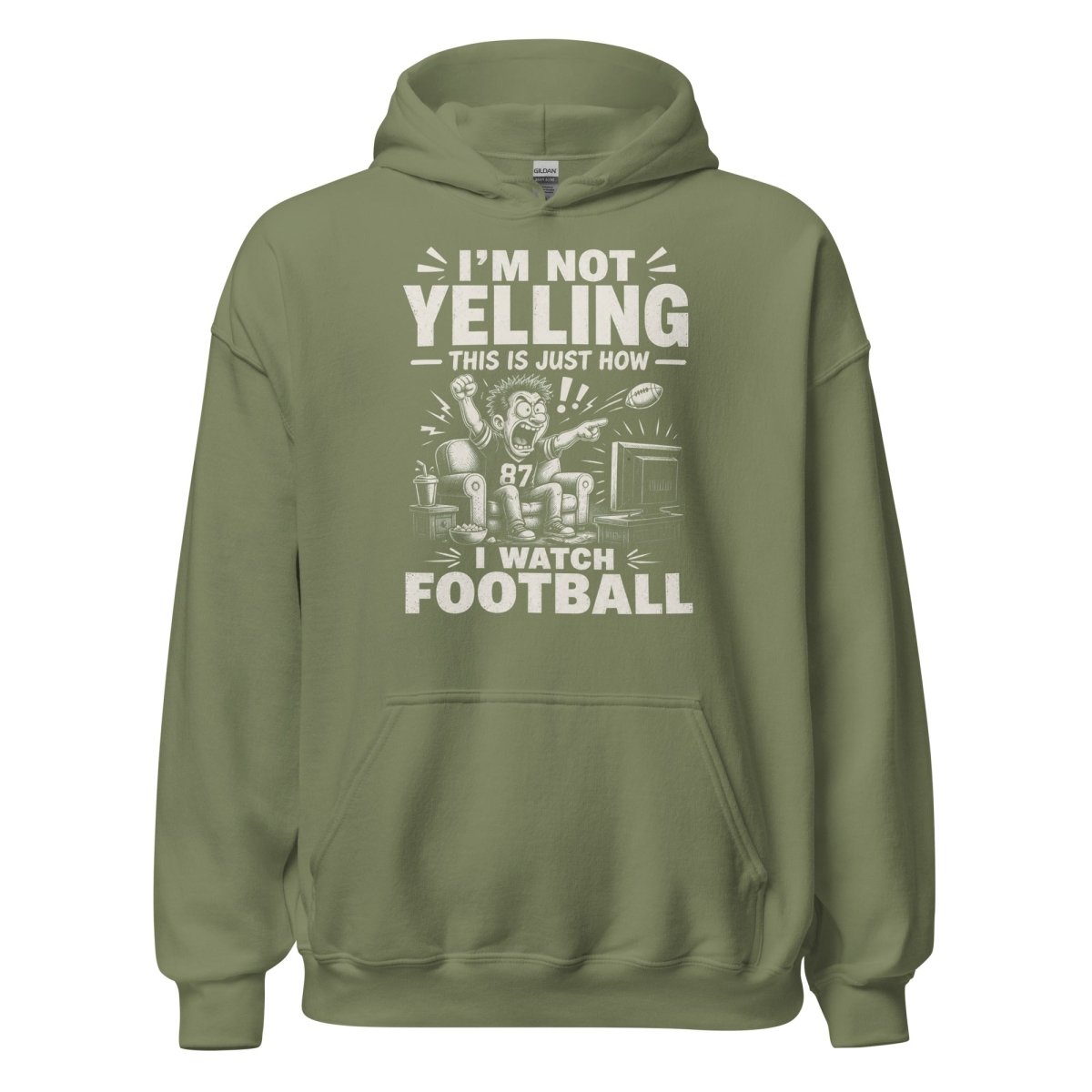 Hoodie "NOT YELLING" – Football Streetwear S–5XL | Black Ursus - Streetwear - size_range | Black Ursus