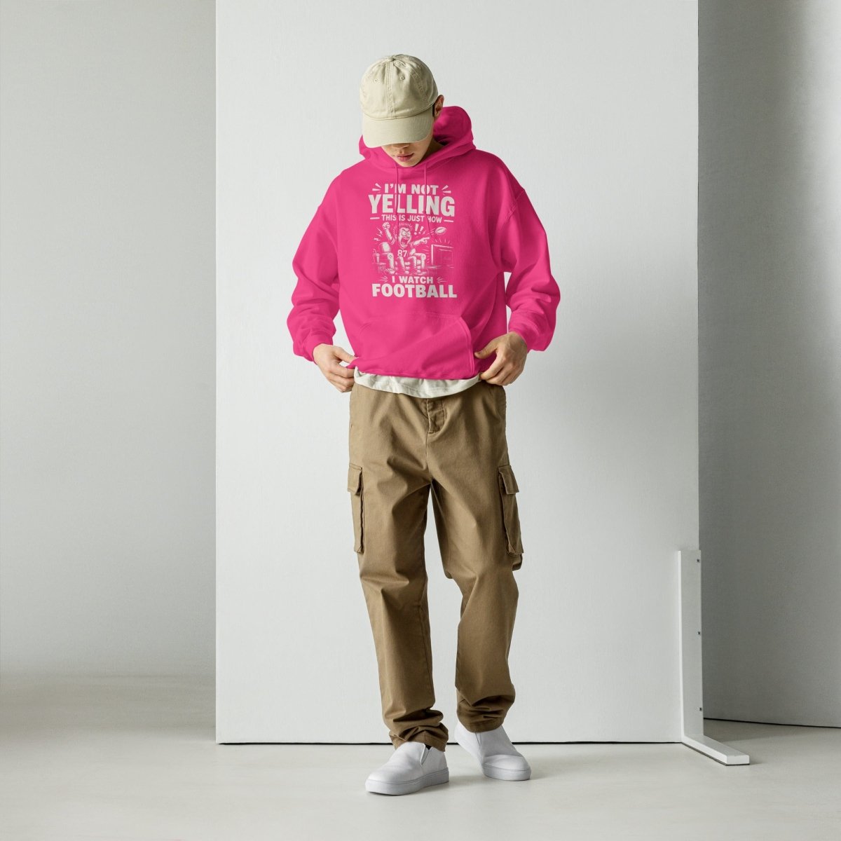 Hoodie "NOT YELLING" – Football Streetwear S–5XL | Black Ursus - Streetwear - size_range | Black Ursus
