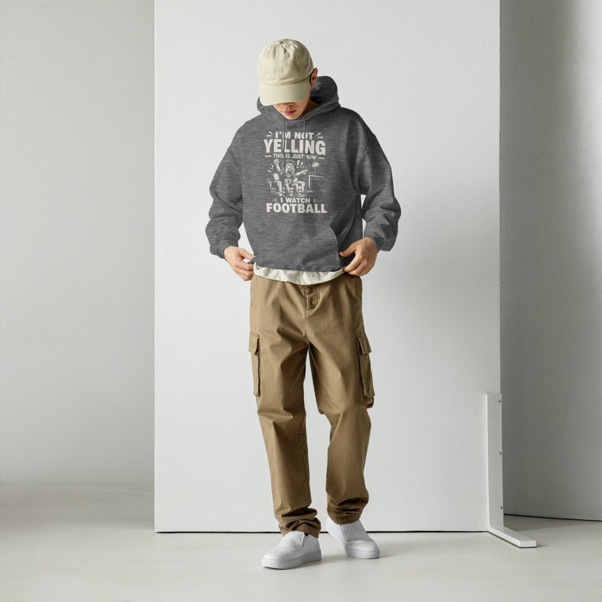Hoodie "NOT YELLING" – Football Streetwear S–5XL | Black Ursus - Streetwear - size_range | Black Ursus