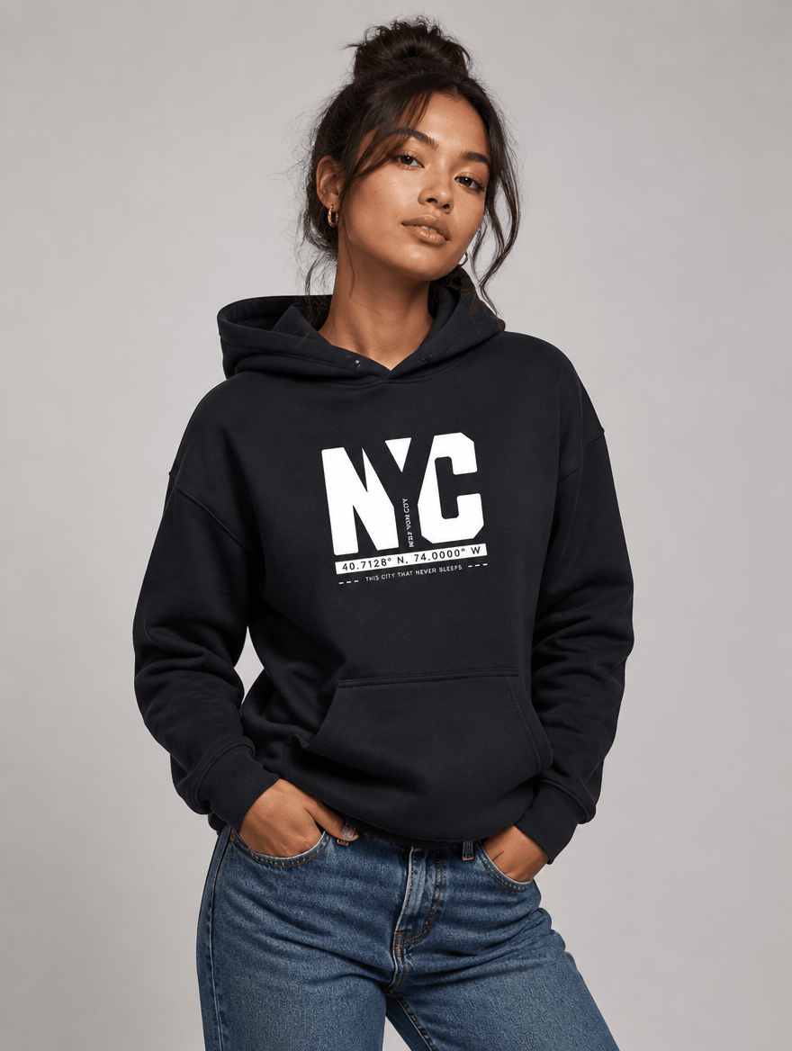 Hoodie "NYC Essentials" – Urban Streetwear S–5XL | Black Ursus - Streetwear - size_range | Black Ursus
