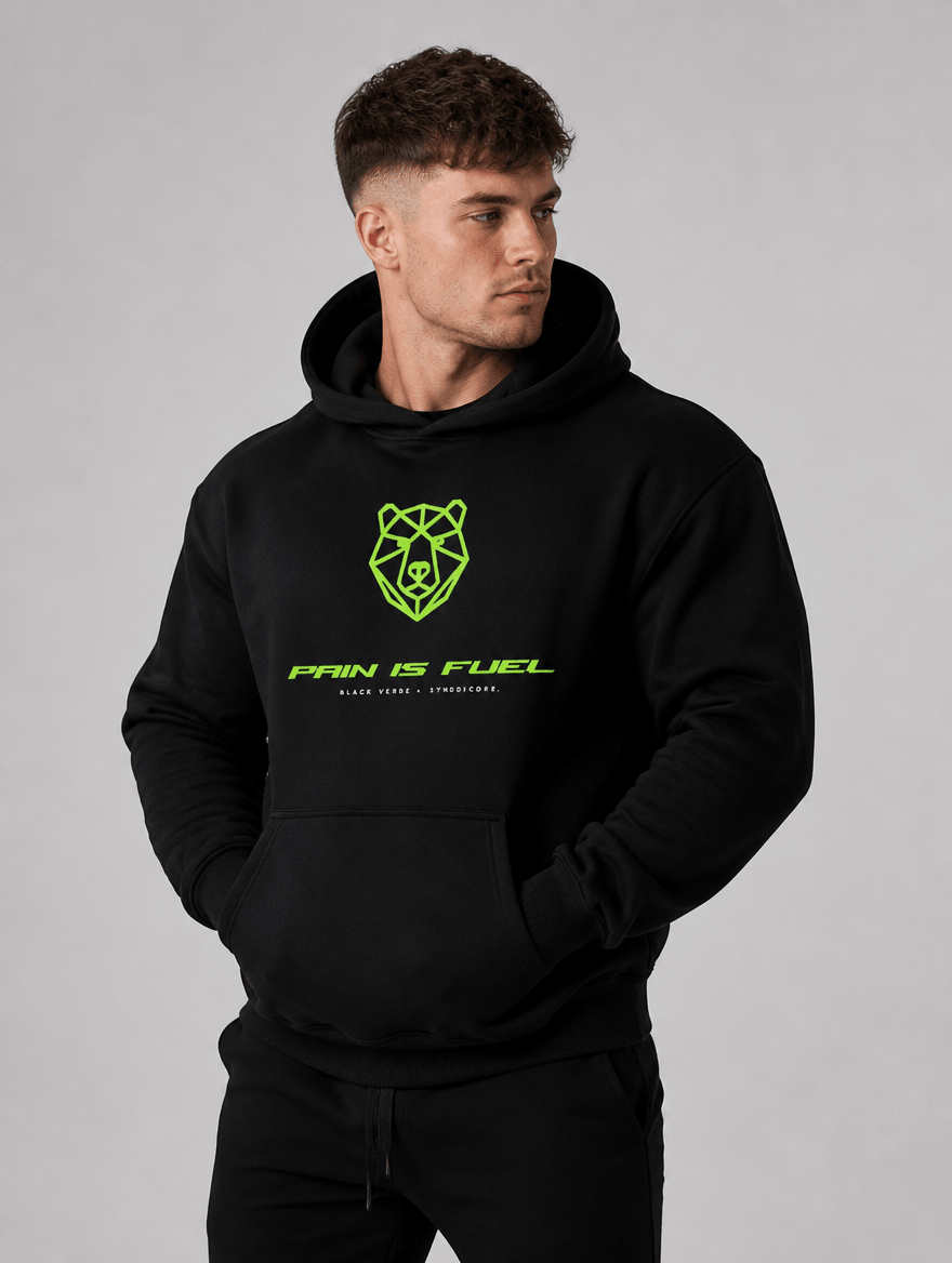 Hoodie "PAIN IS FUEL" – Gym & Bodybuilding S–5XL | Black Ursus - Streetwear - size_range | Black Ursus
