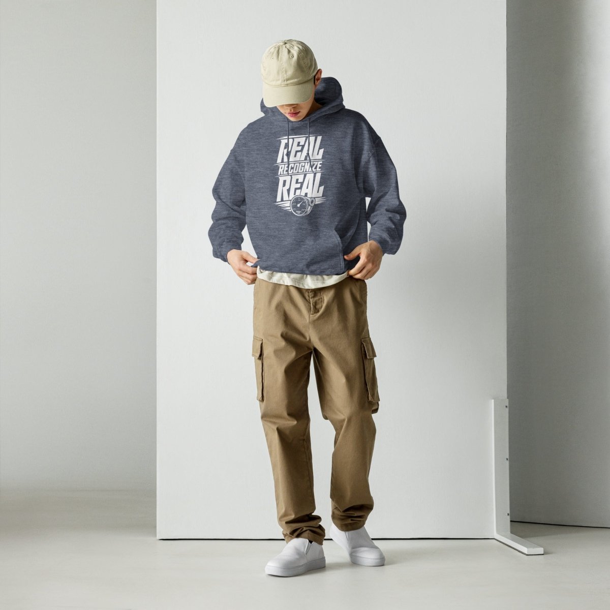 Hoodie "Real Recognize" – Urban Streetwear S–5XL | Black Ursus - Streetwear - size_range | Black Ursus