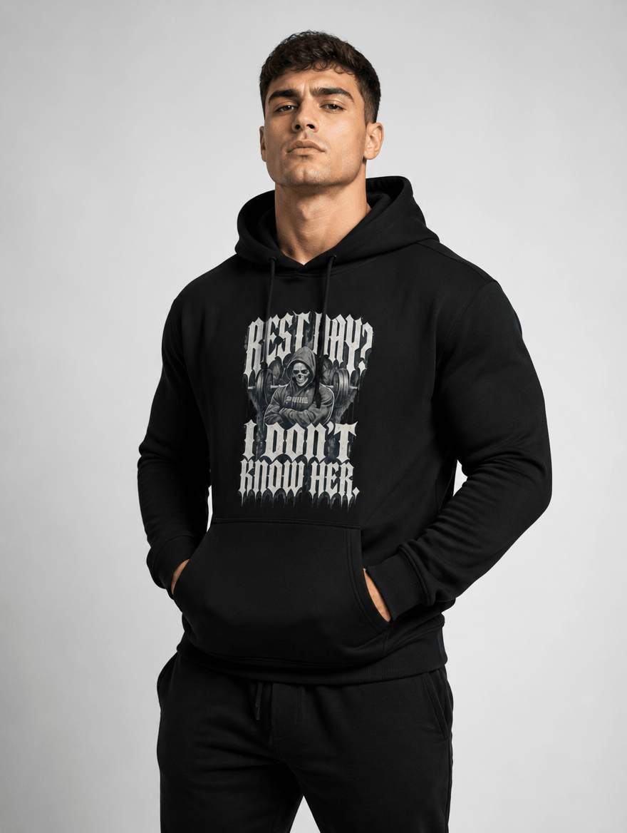 Hoodie "REST DAY" – Gym & Bodybuilding S–5XL | Black Ursus - Streetwear - size_range | Black Ursus