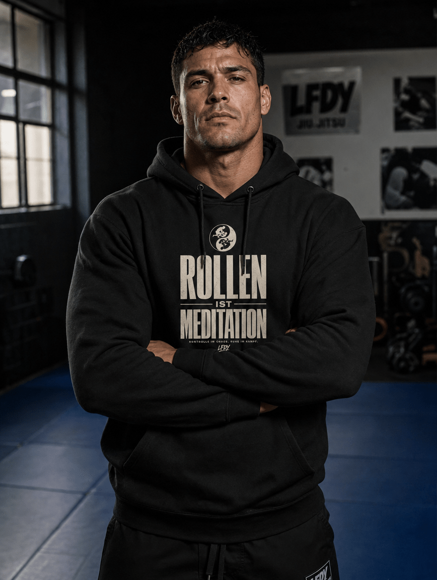 Hoodie "ROLLEN IST MEDITATION" – BJJ & Jiu-Jitsu S–5XL | Black Ursus - Streetwear - size_range | Black Ursus