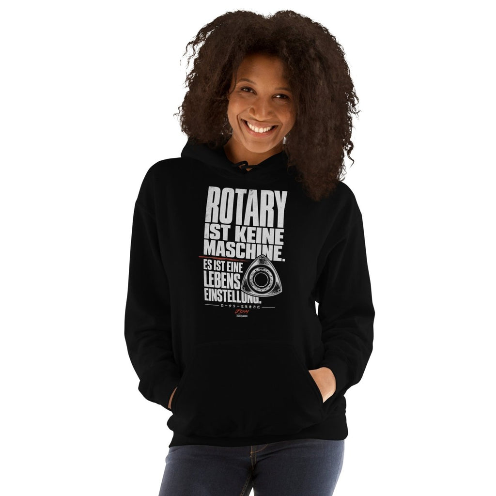 Hoodie "Rotary Lebenseinstellung" – JDM & Japan Streetwear S–5XL | Black Ursus - Streetwear - size_range | Black Ursus