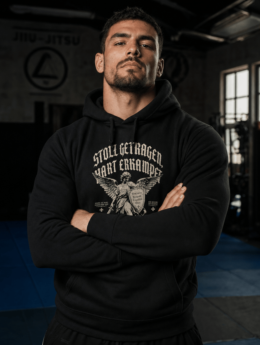 Hoodie "STOLZ GETRAGEN, HART ERKÄMPFT" – BJJ & Jiu-Jitsu S–5XL | Black Ursus - Streetwear - size_range | Black Ursus