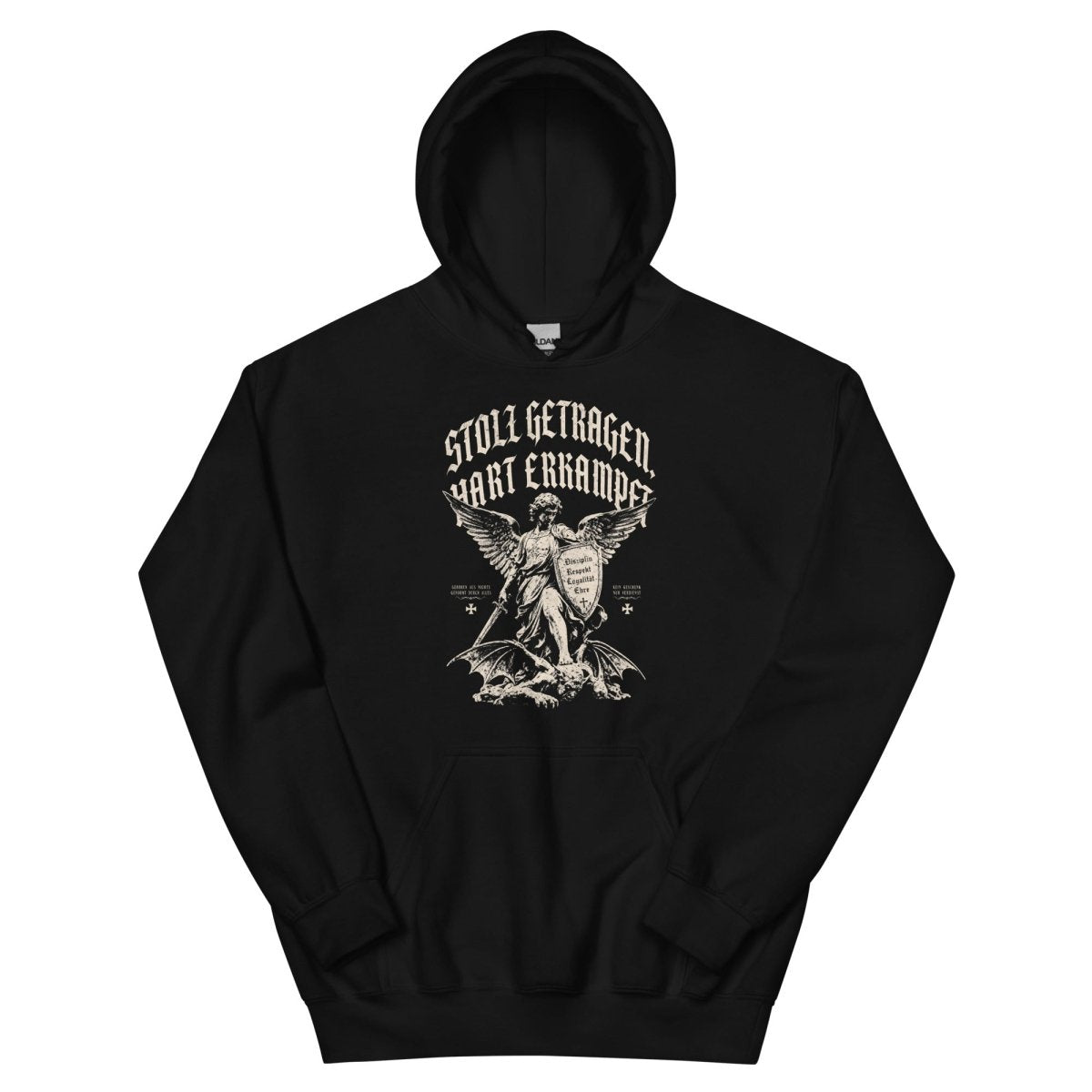Hoodie "STOLZ GETRAGEN, HART ERKÄMPFT" – BJJ & Jiu-Jitsu S–5XL | Black Ursus - Streetwear - size_range | Black Ursus