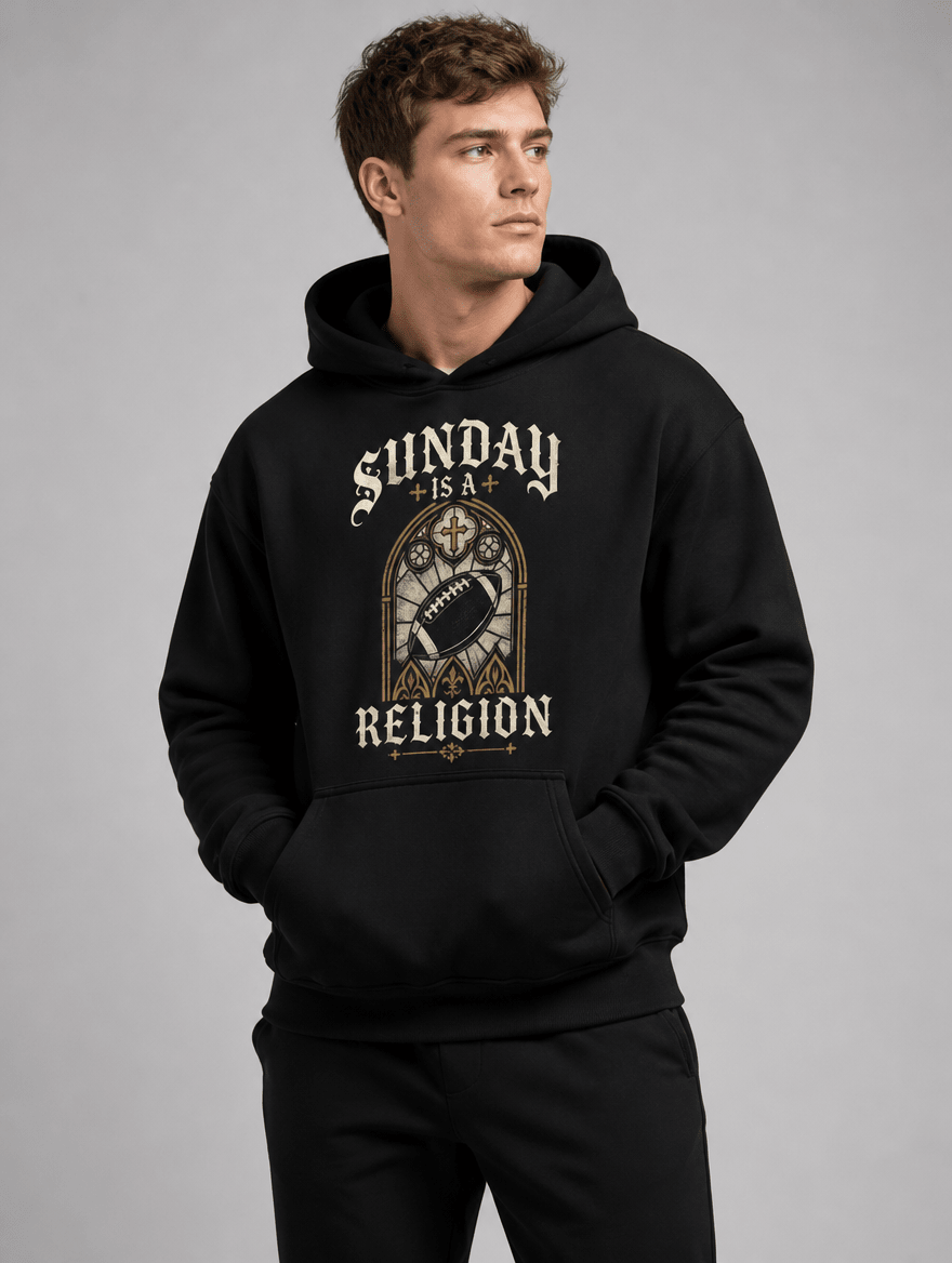 Hoodie "SUNDAY" – Football Streetwear S–5XL | Black Ursus - Streetwear - size_range | Black Ursus