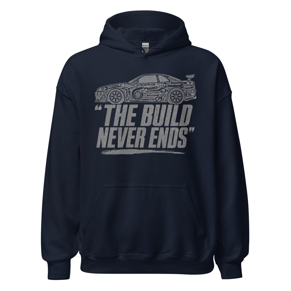 Hoodie "The Build Never Ends" – Gym & Bodybuilding S–5XL | Black Ursus - Streetwear - size_range | Black Ursus