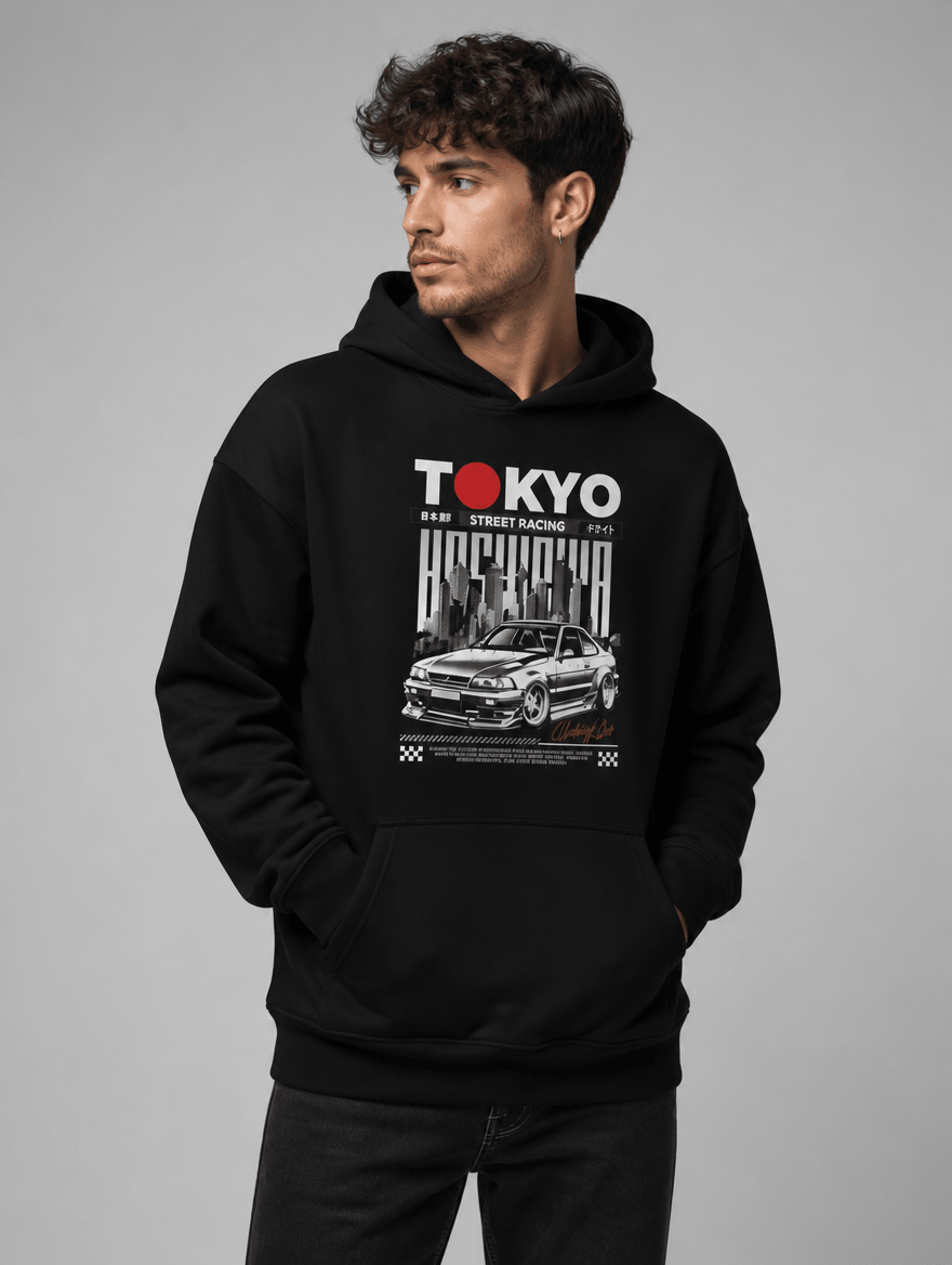 Hoodie "Tokyo Street Racing 1" – JDM & Japan Streetwear S–5XL | Black Ursus - Streetwear - size_range | Black Ursus