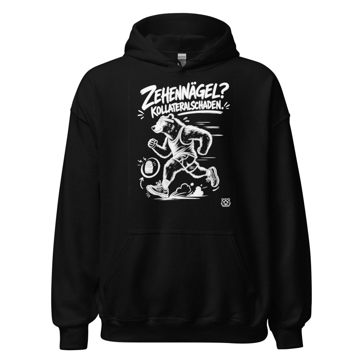 Hoodie "Zehennägel? Kollateralschaden." – Running & Laufen S–5XL | Black Ursus - Streetwear - S–5XL | Black Ursus