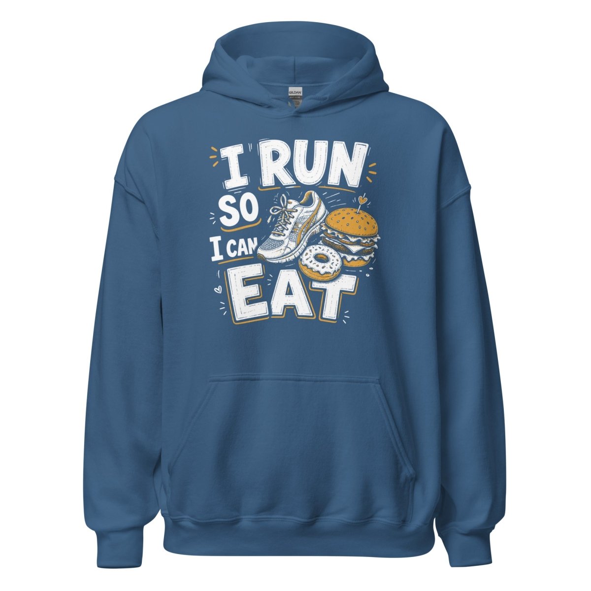 I Run So I Can Eat – Running Hoodie | Unisex S–5XL | Black Ursus - Streetwear - size_range | Black Ursus