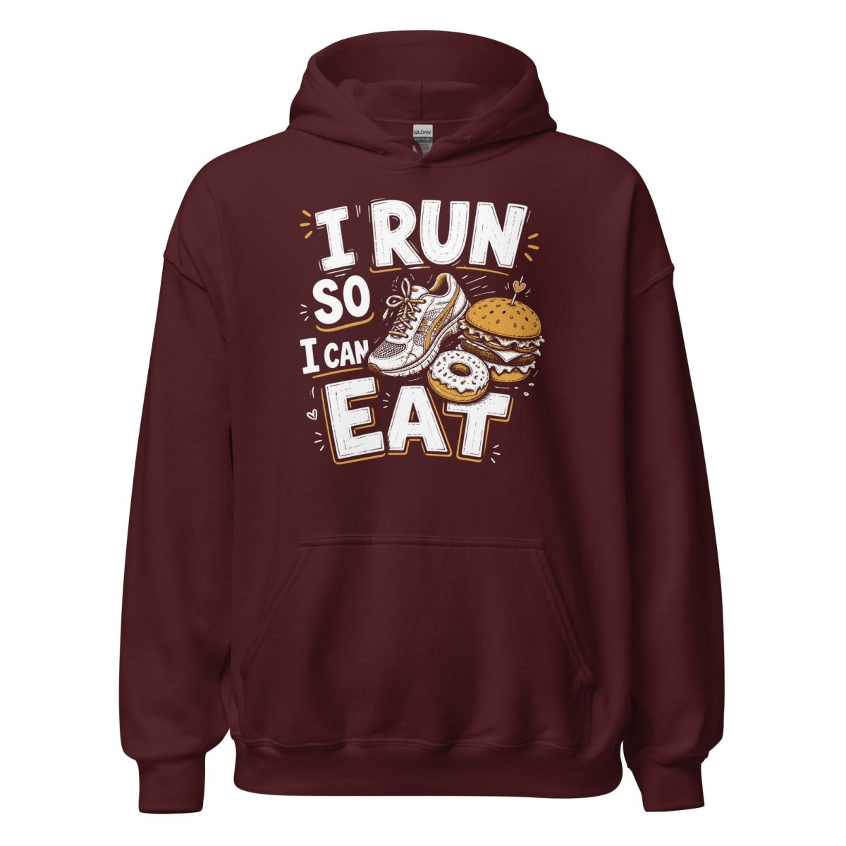 I Run So I Can Eat – Running Hoodie | Unisex S–5XL | Black Ursus - Streetwear - size_range | Black Ursus