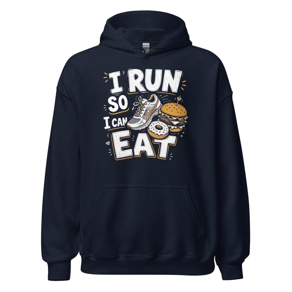I Run So I Can Eat – Running Hoodie | Unisex S–5XL | Black Ursus - Streetwear - size_range | Black Ursus