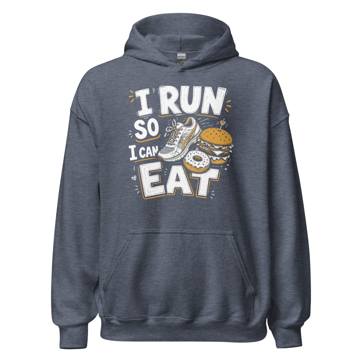 I Run So I Can Eat – Running Hoodie | Unisex S–5XL | Black Ursus - Streetwear - size_range | Black Ursus